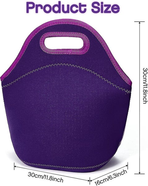 2pcs Neoprene Lunch Bag Insulated Thermal Lunch Bag Reusable And Foldable Lunch Carousel 2