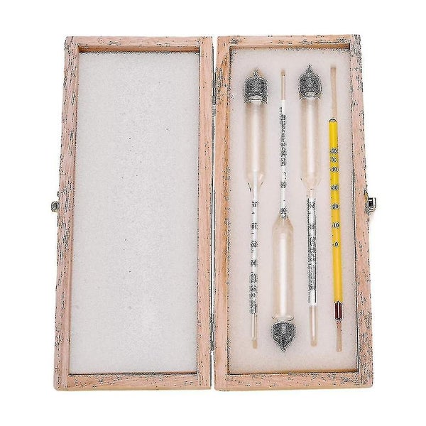3pieces Hydrometer Alcoholmeter Tester Set Alcohol Concentration Meter Carousel 1