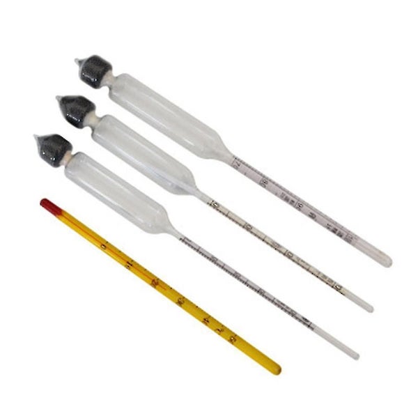 3pieces Hydrometer Alcoholmeter Tester Set Alcohol Concentration Meter Carousel 2