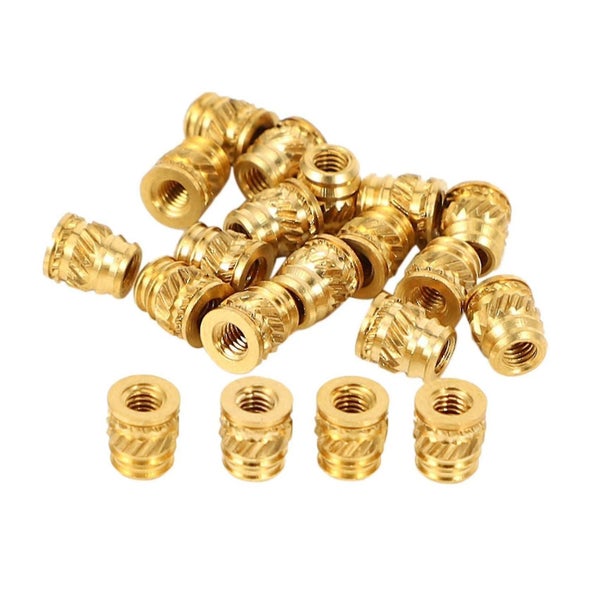 20pcs/set M3 3mm M3-0.5 Copper Threaded Metal Heat Set Screw Inserts Carousel 1