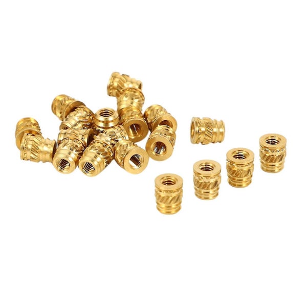 20pcs/set M3 3mm M3-0.5 Copper Threaded Metal Heat Set Screw Inserts Carousel 2