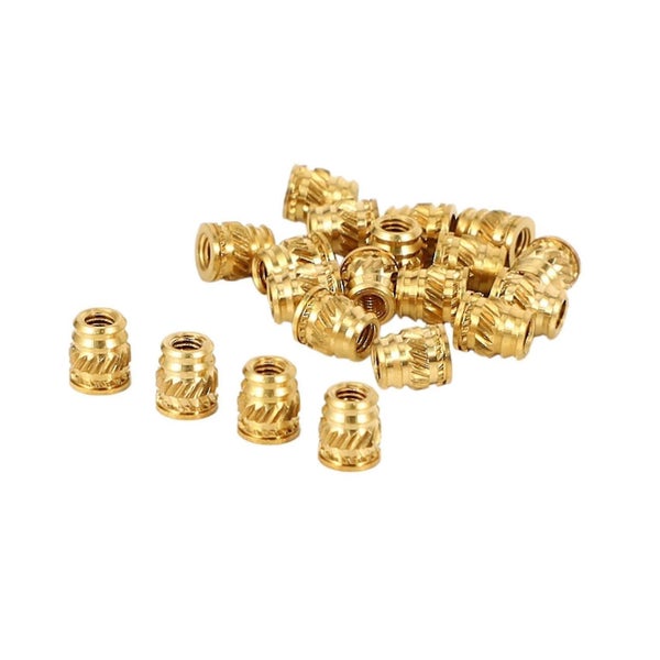 20pcs/set M3 3mm M3-0.5 Copper Threaded Metal Heat Set Screw Inserts Carousel 4