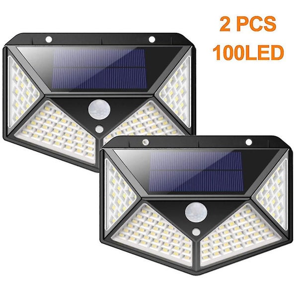 2pcs Solar Lights Outdoor, 100 Led Solar Motion Sensor Security Lights Waterproo Carousel 1