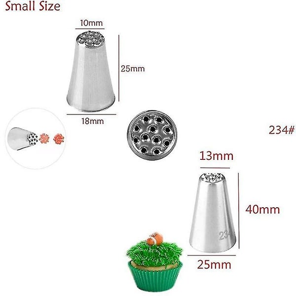 3pcs Grass Stainless Steel Piping Tips For Cake Fondant Cupcakes Carousel 1