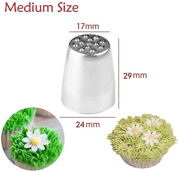 3pcs Grass Stainless Steel Piping Tips For Cake Fondant Cupcakes Carousel 2