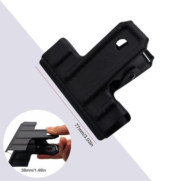 10pcs Black Large Bulldog Clips, Metal Binder Paper Clips File Clamps For Office Carousel 2
