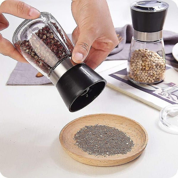 1pcs Refillable Salt Grinder/pepper Grinder/shaker/ Dispenser- Black Carousel 1