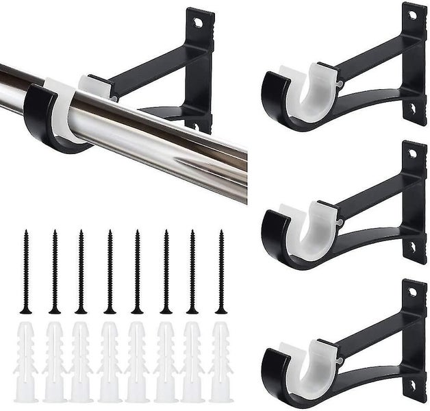 4 Pcs Aluminum Alloy Curtain Rod Holder 11*8cm Rustproof Curtain Pole Bracket Dr Carousel 1
