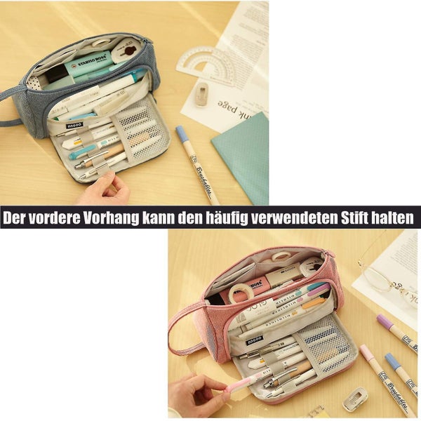 3 Compartment Pencil Case, Large Capacity Pencil Case, Large Pencil Case, Statio Carousel 5