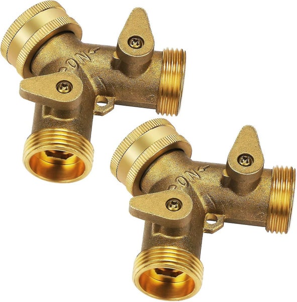 2 Pcs 2 Way Y Distributor For Supply Hoses Double Tap Washing Machine, 3/4 Inch Carousel 1