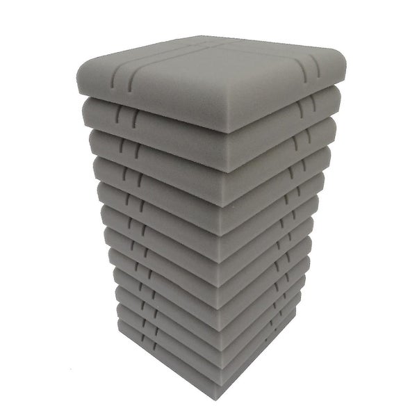 12pcs Fiber Acoustic Panels High Density Acoustic Treatment Foam Cross-line Soun Carousel 2