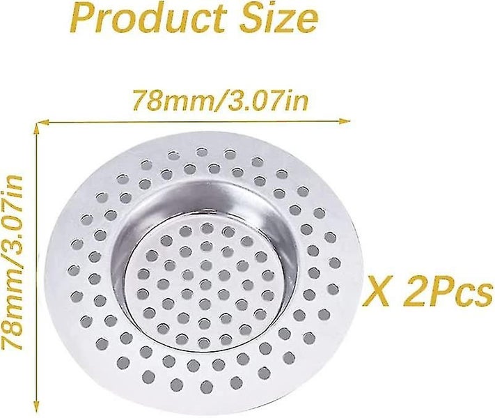 2 Pcs Stainless Steel Drain Strainer Carousel 2