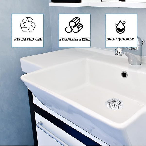 2 Pcs Stainless Steel Drain Strainer Carousel 5