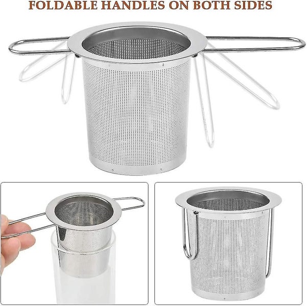 2 Pieces Heilwiy Tea Strainer Tea Filter Fine Mesh Tea Strainer, Stainless Steel Carousel 5