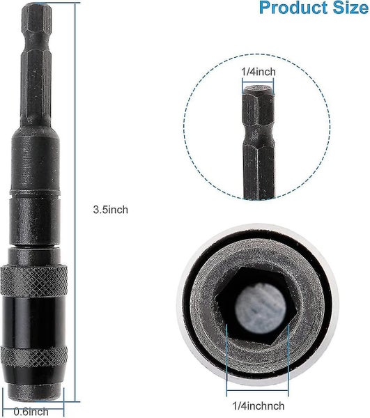2 Pcs Magnetic Bit Holder,20 Degree Hex Shank Magnetic Screwdriver Bits Battqx Carousel 2