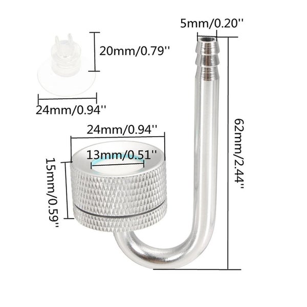 4x Set Co2 Diffuser Atomizer Regulator Reactor For Fish Tank Carousel 4