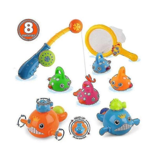 Baby Bath Toys, Fishing Bathtub Toy Set With Fishing Rod And Fishing Net, Swimmi Carousel 1