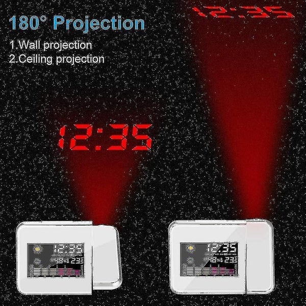 Alarm Clock With Projection Led Clock Projection Usb Charging Carousel 4