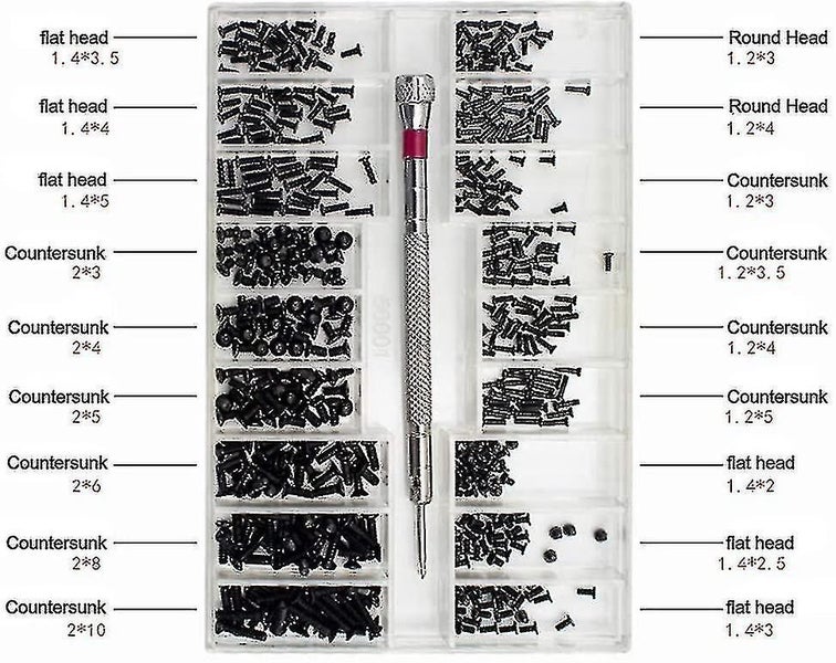500pcs Micro Tiny Repair Screw Kit,with Screwdriver Carousel 2