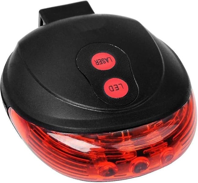 Bike Ride Red Light Waterproof With 5 Leds And 2 Laser Beam Bike Tail Lights Carousel 1