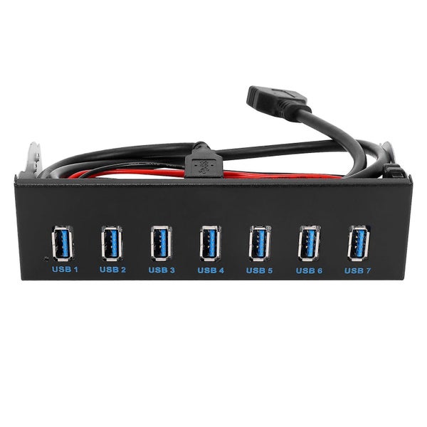 7 Port Usb 3.0 Hub 5gbs 5.25inch Cd-rom Drive Bay Cd Rom Front Panel For Compute Carousel 1