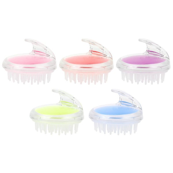 5pcs Hair Cleaning Brush Scalp Massager Comb Shampoo Hair Brush Hair Scalp Brush Carousel 1