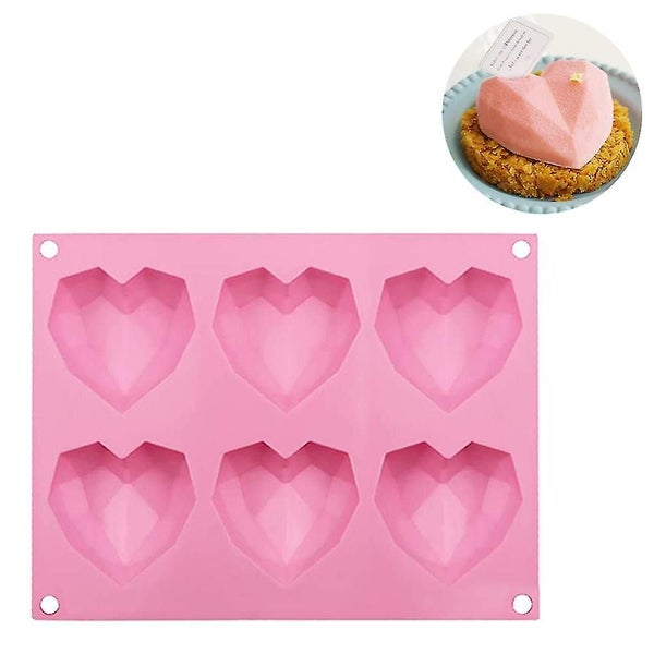 8 Cup Diamond Chocolate Silicone Dessert Mould Mousses Cheesecake Carousel 1