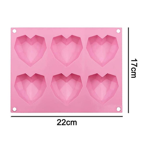 8 Cup Diamond Chocolate Silicone Dessert Mould Mousses Cheesecake Carousel 3