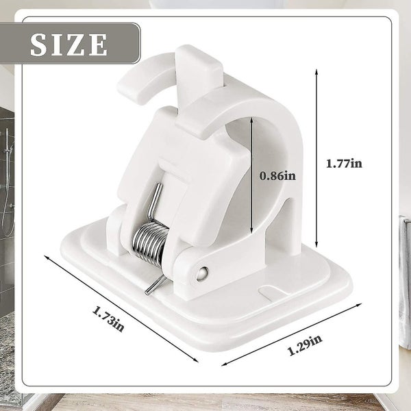 8 Pieces Self Adhesive Curtain Rod Bracket Drapery Hook Holders Fixing Rod Holde Carousel 2