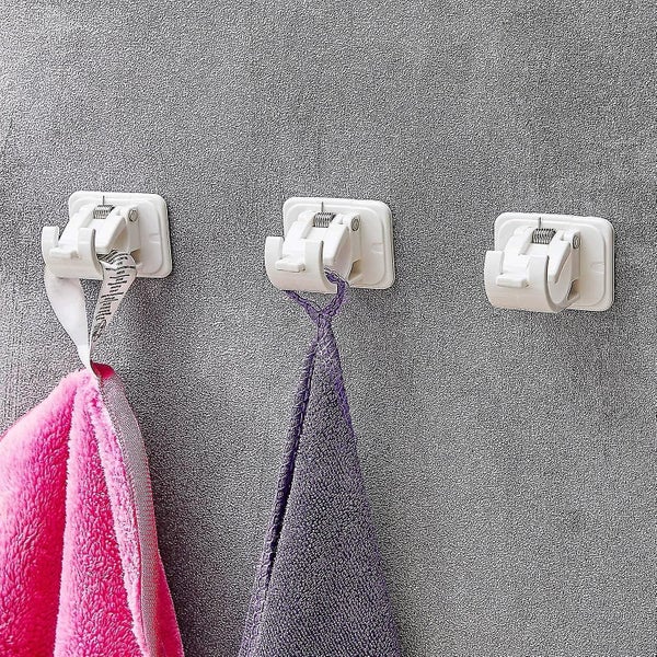 8 Pieces Self Adhesive Curtain Rod Bracket Drapery Hook Holders Fixing Rod Holde Carousel 5