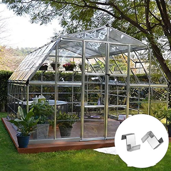 5 Glass Greenhouse Clips Stainless Steel Window Clips 5 Overlapping Spring Clips Carousel 5