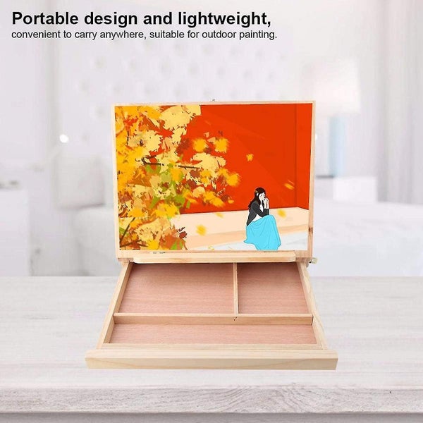 Art Table Easel, Adjustable Folding Wooden Easel, Multipurpose Artist Easel, Por64527990132611113