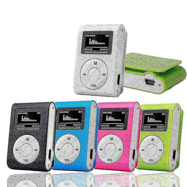 Blue-portable Mp3 Player, 1pc Mini Usb Lcd Screen Mp3 Micro Sd Tf Card Support S Carousel 1