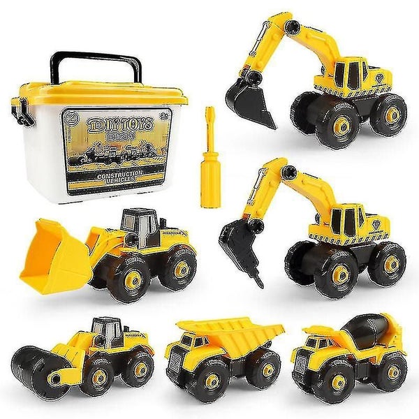 Bjxy Take-apart Construction Vehicles Excavators Truck Toy Diy Building Educatio Carousel 1