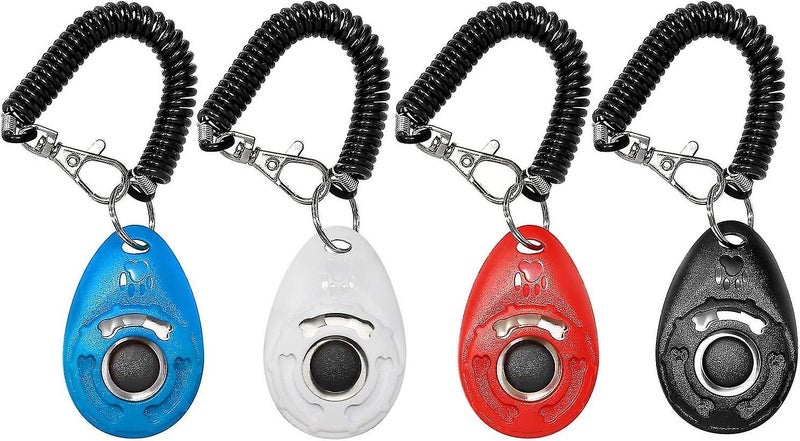 4-pack Heilwiy Gift Dog Training Clickers With Wrist Strap For Dog Cat Horse Carousel 1