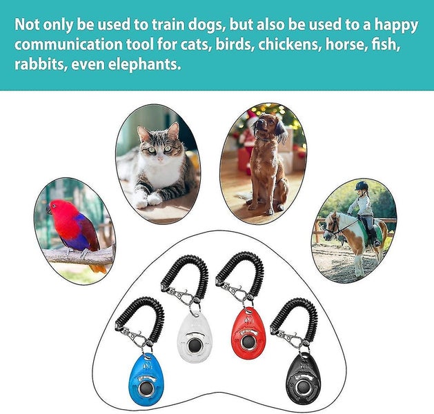 4-pack Heilwiy Gift Dog Training Clickers With Wrist Strap For Dog Cat Horse Carousel 5