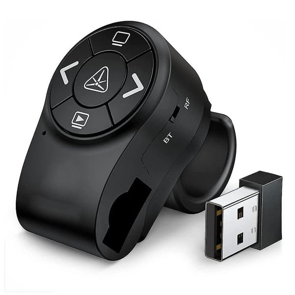 Bluetooth Wireless Presenter, Rf 2.4ghz Presentation Clicker, Finger Ring Remote Carousel 1