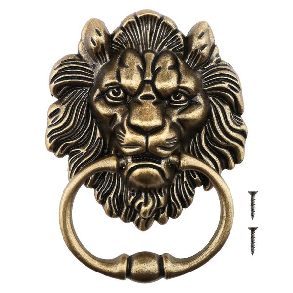 Antique Bronze Design Tiger Head Replacement Front Door Knocker Carousel 1