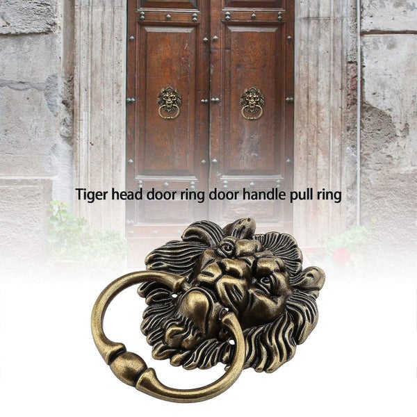 Antique Bronze Design Tiger Head Replacement Front Door Knocker Carousel 2