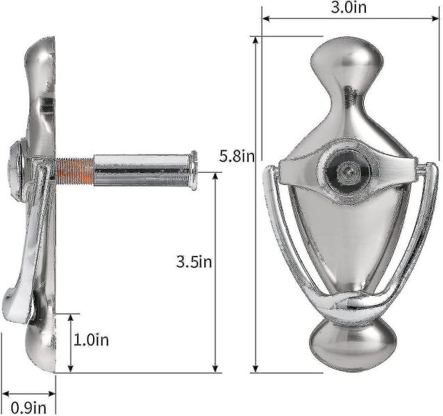Brushed Nickel Door Knocker And Viewer 5.8 Inch Height Use Thicker Material To M Carousel 2