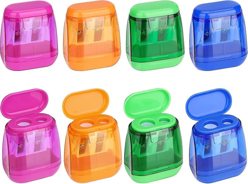 8 Pieces 4 Colors Pencil Sharpener With Case.kids Sharpener.pencil Carousel 1