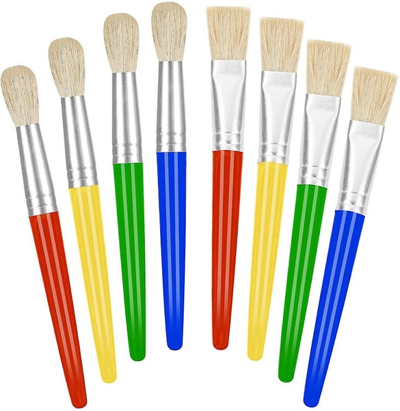 8pcs Paint Brushes For Kids, Children Paint Brushes Toddler Chubby Paint Brushes Carousel 1