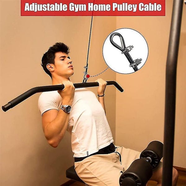 400cm Home Gym Fitness Lat Pulldown Cable Replacement, Adjustable Length For Pul Carousel 2