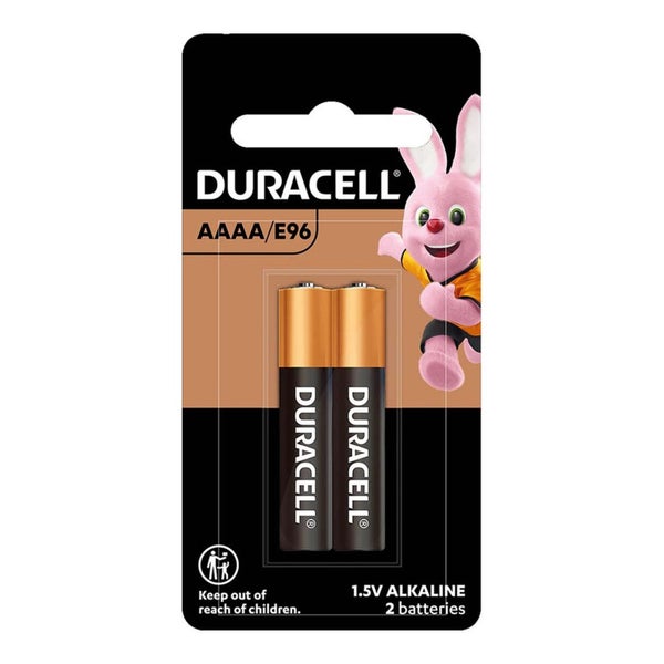 Duracell 2551128 Coppertop Alkaline AAAA Battery, Pack of 2 E96 1.5v [2551128] Carousel 2