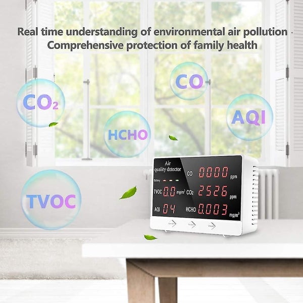 Air Quality Monitor Accurate Tester For Co2 Formaldehyde(hcho) Tvoc/aqi Multifun Carousel 2