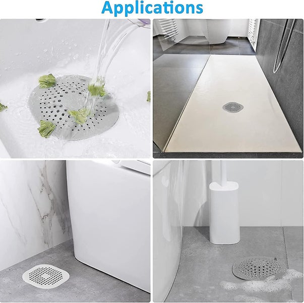 Drain Hair Catcher Shower Drain Cover Strainer.3 Pack 5.7-inch Tpr Drain Hair Ca Carousel 5