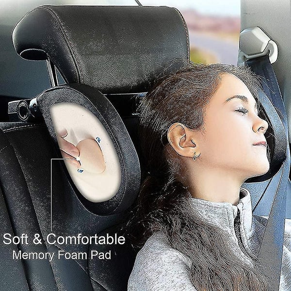 Car Headrest For Children Adults, Pillow Neck Rest Car Seat Adjustable (carbon Carousel 2
