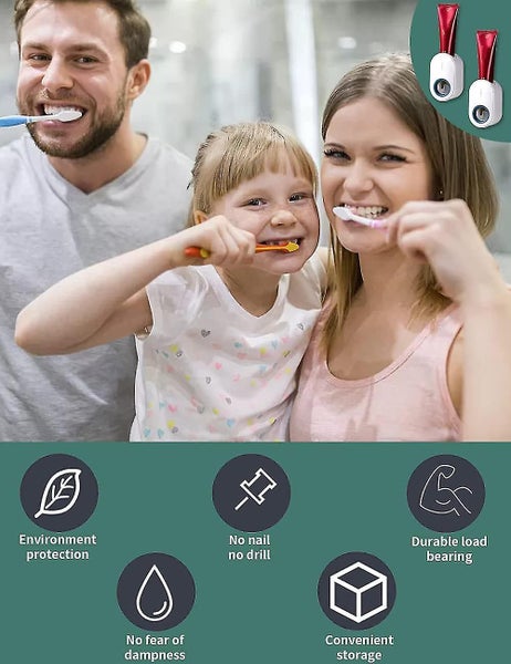 Automatic Toothpaste Squeezer Wall Mounted Toothpaste Dispenser For Bathroom Qui Carousel 5