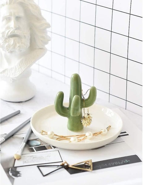 Cactus Dish Ring Holder For Jewelry, Ceramic Succulent Jewelry Tray Organizer Di Carousel 4