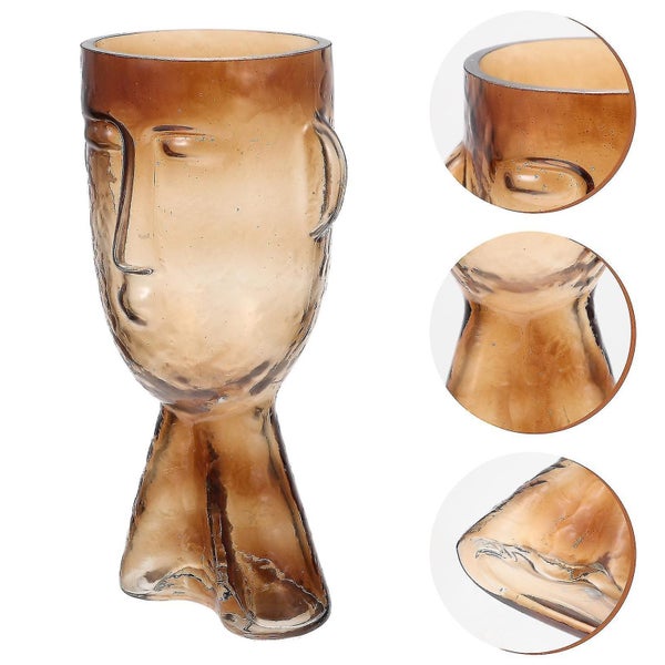 Art Human Face Vase Decoration Home Flower Vase Ornament Desktop Vase Adorn Carousel 2